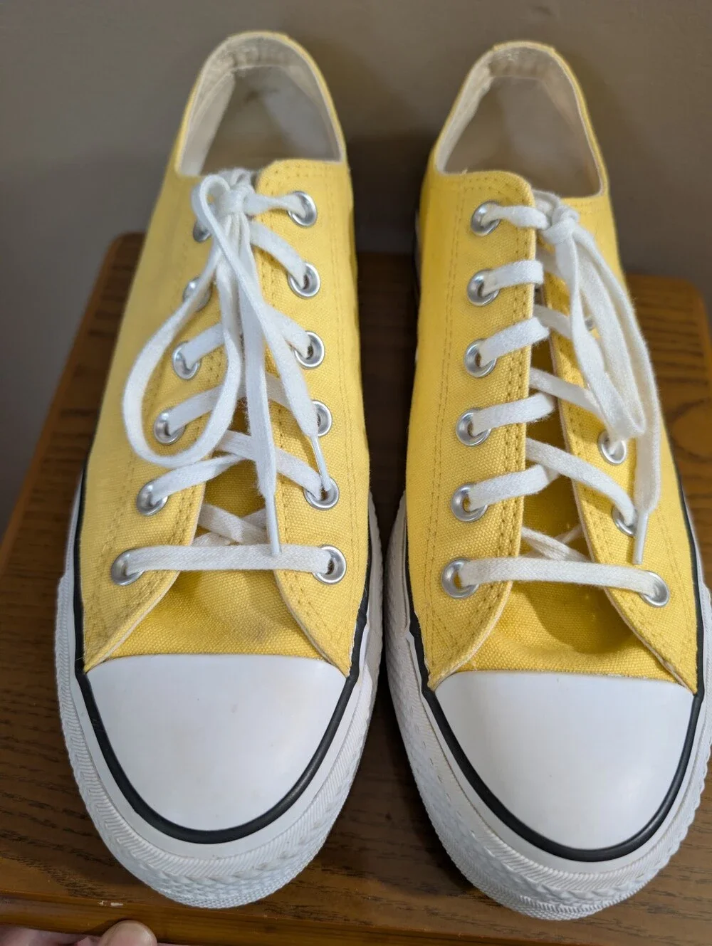 Low-top Yellow Platform Converse, Women's Size 10